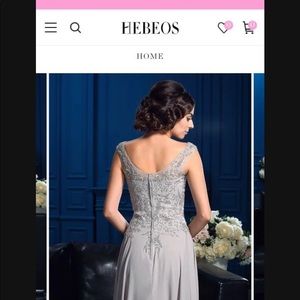 Beautiful silver dress.